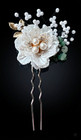 Korean Hanbok Hair Stick Dwikkogi Pin-floral Green Binyeo-wedding Hair Side Pin