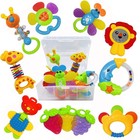 Baby Toys 0-6  Infant Toys 0-3  Infant Rattles Baby Rattle Teether Toy Set Wi   