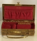 Vintage Unused Unique 1960s Dorset Rex Fifth Avenue Gold Basket Weave Carry All