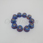 Burning Blue Titanium Ti M10x1 25mm Sprocket Flange Nut Mtb Motorcycle Bike 10pc
