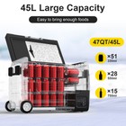 A Fridge Car 47qt Camping Refrigerator Control Freezer Truck Rv App 12v Portable