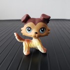Littlest Pet Shop Lps Collection Toy  58 Brown Collie Dog Rare Blue Eyes Puppy