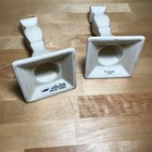 Set Of  2 Vintage Mikasa Ceramic Sand Brown Taper Candle Holders Made In Japan