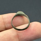 Ancient Roman Bronze Ring With Lapis Lazuli Intaglio Bezel