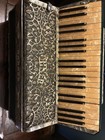 Vintage Hohner Piano Accordion Ornate Grille Pearloid Keys Untested As-is