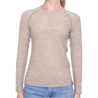 Meriwool Women s Size L Khaki Henley Thermal Shirt 190g Merino Wool Base Layer