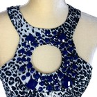 Cache Vintage Halter Dress Animal Print Keyhole Y2k Size Medium
