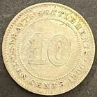 Queen Victoria Straits Settlements 1900 Silver 10 Cents Malaysia 18mm