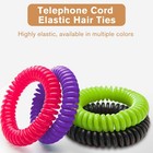 4-pack 2    Spiral Wrist Coil With Steel Key Ring - 2 Inches  Multicolor