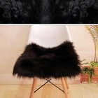 Faux Fur Sheepskin Square Chair Cover Seat Cushion Pad  Luxurious Wool Area 