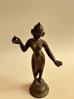 Antique Indian Bronze Female Deity Figurine Hindu Devotional Statue 20cm