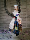 Vintage Hand Made Ceramic   Wood Czech Marionette Puppet