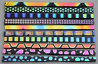 1 8  Thin Black Coatings By Sandberg Pattern Dichroic Glass Skinny Stix 90 Coe