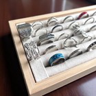 Large Lot Of Silver Tone Rings 35-piece Mixed Styles   Sizes Vintage   Modern