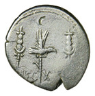 Mark Antony Denarius Ancient Rome Republic Silver Coin  Legion X  32 Bc