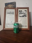 Set Of 2 1927 Vintage Arcade Cast Iron Toys Advertising In Frame