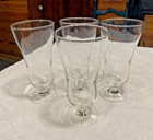 Vintage Elegant Low Footed Wine Water Glasses - Set Of 4 - 6  Tall - Set 2