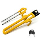 Adjustable Length Twin Hooks Steering Wheel Lock Anti Theft Car Device Car Lock
