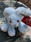 Vintage Russ Berrie Bunny Rabbit Plush 5    Blue Rattle    hip Hop    Plush  Nwt