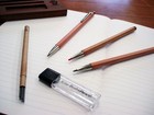 2 0mm Mechanical Pencil  Wooden Barrel  With Lead Sharpener   1 B  Black Lead  1
