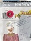 90s Butterick 3816 Girls Dress Sewing Pattern Sizes 7-8-10 Ball Gown Vintage Cut