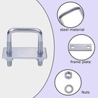 4 Pcs Leaf Spring Clamp Kit  Fits Up To 2 5 Inch Wide Springs  Silver 