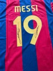 Lionel Messi   Lamine Yamal Dual Signed Barcelona Home Jersey With Coa
