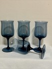 Vintage Set Of 4 Lenox Usa Blue Mist Stemmed Blown Wine Water Glasses Goblets 7   