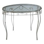 Vintage Round Outdoor Patio Porch Ivy Iron Dinette Dining Table