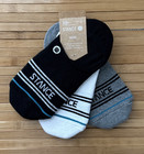 Stance No Show Socks Casual Light Cushion Men s 9-12 Cotton Blend Large 3 Pk New