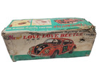 Vintage Tin Litho Vw Bug Beetle Taiyo Bump N Go Car In Box