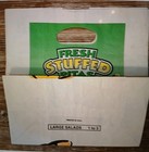 Vintage Fast Food Wendy s Restaurant Paper Bag Large To Go Bags