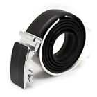Mens Metal Automatic Click Lock Buckle Waist Strap Dress Comfort Belt Casuals