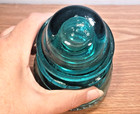 Hemingray 42 Glass Insulator Aqua Blue Usa