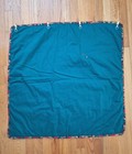 Vtg 90s Red Green Quilted Christmas Wreath Wall Hanging Log Cabin Quilt Cottage