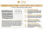 100  Cotton 27  X 54  White Bath Towels   Hotel Value Collection   Multi-pack