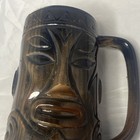 Vintage Ceramic Hawaii Tiki Mug Handle 5 5    Brown Unmarked