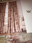 Envogue Window Curtains Birds Rose Cream Toile Two Panels Drapes Poly 37    X 84   
