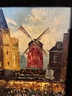 P g  Tiele Vintage Original Signed Oil Painting On Board Wood Carved Frame Read