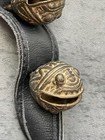 Antique Vintage Tibetan Brass Horse Bell Necklace 16 Bells Lion Head 42  Leather