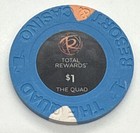 The Quad  1 Total Rewards Las Vegas Nevada Gaming Poker Casino Chip 2012-2014