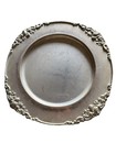 Godinger Gsa Silver Art Co  Ltd  Silver Plate Round Tray Floral Scrolls Stamped