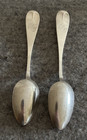 Coin Silver Spoons 7 Inches-set Of 2 Spoons