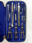 Vintage Hago Co  Stainless Steel Drafting Tool Set 14 Piece - Made In Germany