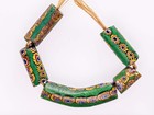 Antique Venetian Green Millefiori African Trade Beads M00034