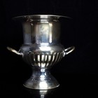 Silver Plate Ice Bucket   Vintage Champagne And Wine Chiller   Double Handles