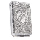 Folding Metal Cigarette Case For King Size Double Sided Box Vintage Embossed Usa
