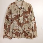 Desert Storm Era Us Army Chocolate Chip 6-color Camo Bdu Field Shirt Large Long
