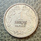 1926 A Germany 1 Reichsmark Silver Coin Weimar Republic Km 44