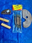 Lot  8 Clay Pottery Ceramics Sculpt Carve Tools   Ribbon  Scraper  Wire Cut  Rib